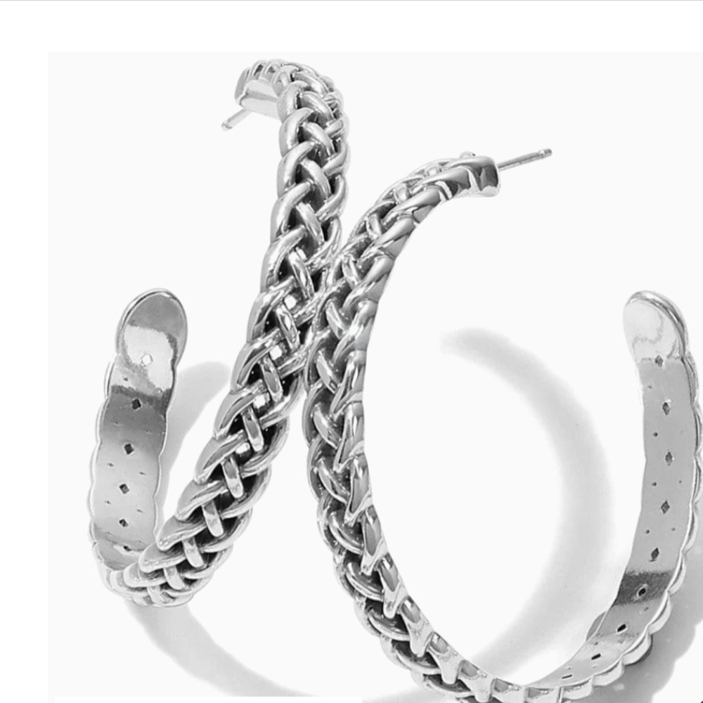 Elegant Silver Hoop Earrings